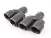 ES#3137837 - SSXAU557 - Cat-Back Exhaust System - Non-Resonated Race Version - 2.37" stainless steel with quad 80mm black Cerakote tips - Milltek Sport - Audi