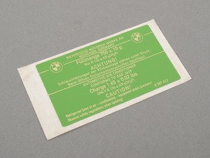 ES#179218 - 64508387412 - A/C LABEL - Genuine BMW - BMW