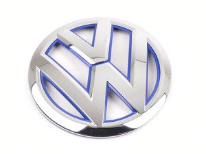 ES#2797457 - 5GE853600AFL - VW Emblem - Navy Blue - Chrome and blue front VW emblem - Genuine Volkswagen Audi - Volkswagen
