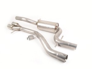 ES#2918683 - 140472 - Stainless Steel Cat-back Exhaust  - 2.5" stainless steel with dual 3.14" oval-rolled, angle-cut tips - Borla - Volkswagen