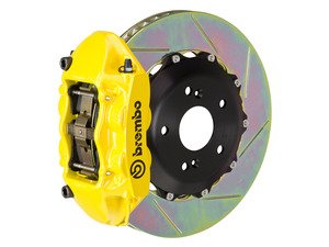 ES#3142569 - 1P2.8005A5 - Front Brembo GT 4 Piston Big Brake Kit (345x28mm) - Upgrade to 2 piece rotors (slotted), 4 piston calipers (Yellow), & high performance Brembo pads - Brembo - MINI