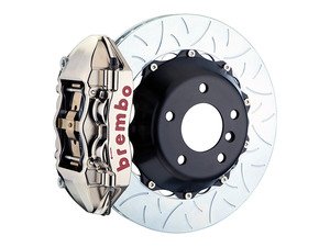 ES#3142575 - 1P3.8005AR - Front Brembo GT-R Front Big Brake Kit Type 3 - 2 Piece Multi Slotted Rotors (345x28) - Featuring Machined Billet Monobloc 4 piston calipers, stainless brake lines and Brembo High Performance brake pads - Brembo - MINI