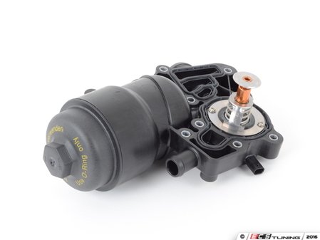 ES#2639818 - 059115389P - Oil Filter Housing & Thermostat - Includes Oil filter, filter cap, gaskets and coolant thermostat - Genuine Volkswagen Audi - Audi Volkswagen