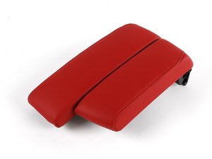 ES#1899539 - 51169134492 - Split Center Armrest - Coral Red Dakota Leather - Featuring a sliding driver's side armrest - Genuine BMW - BMW