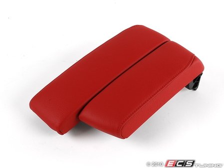 ES#1899539 - 51169134492 - Split Center Armrest - Coral Red Dakota Leather - Featuring a sliding driver's side armrest - Genuine BMW - BMW