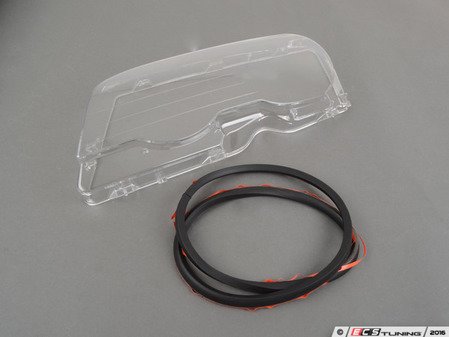 ES#3141562 - 63128382191kit - Headlight Lens With Gasket - Left  - Replacement headlight lens with seal - URO - BMW