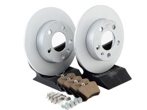 ES#2988696 - 1J0698601 - Economy Rear Brake Service Kit (232x9) - (NO LONGER AVAILABLE) - Featuring Genuine pads and rotors - Genuine Volkswagen Audi - 