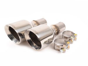 ES#3106583 - MSVW373x2 - GT100 Dual Exhaust Tips - Polished  - Dual 100mm GT style exhaust tips for your vehicle - Milltek Sport - Audi