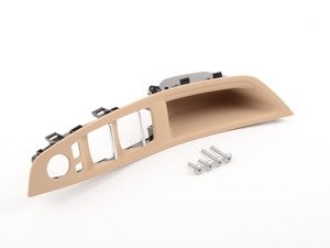 ES#2144899 - 51417225875 - F10 Beige Front Door Handle Trim - Left - Replace your worn door trim - Genuine BMW - BMW