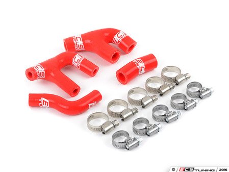 ES#3130097 - 010377ECS01-02 -  Silicone Vacuum Hose Kit - Red - Sleek, heavy duty silicone vacuum hoses to eliminate cracked lines or to dress up any 1.8T engine bay! - ECS - Volkswagen