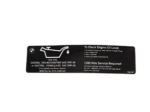 Oil Inspection Label