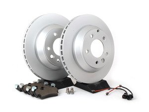 ES#2986565 - 7L6698302KKT5 - Rear Brake Service Kit - Featuring Zimmermann rotors and ECS DD23 Daily Driver ceramic pads - Assembled By ECS - Audi
