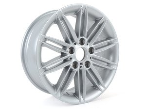 ES#65133 - 36118036937 - E82 17" Double spoke style 237 - Priced Each - 17x7 ET47 CB 72.6mm. - Genuine BMW - BMW