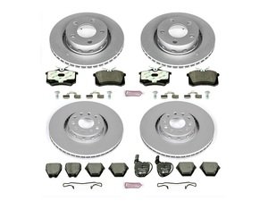 ES#3145674 - ESK6723 - Power Stop Euro-Stop Front & Rear Brake Kit (320mm/269mm) - A direct-fit OE-equivalent replacement with GEOMET coated plain rotors and ECE-R90 certified brake pads. - Power Stop - Volkswagen