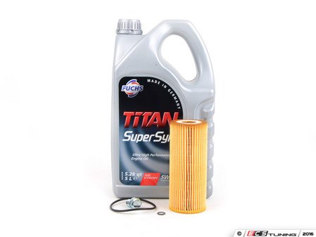 ES#3144627 - 074115562ZKT -  Oil Service Kit - Includes Mann oil filter and Fuchs 5w-40 oil - Assembled By ECS - Volkswagen