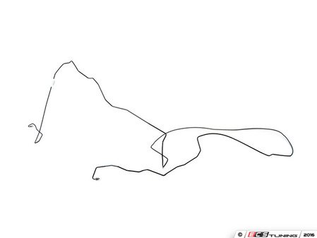ES#2137830 - 8K0614726AC - Rear Brake Hard Line - Right Side - Hard line that runs from the hydraulic system directly to the rear caliper brake hose - Genuine Volkswagen Audi - Audi