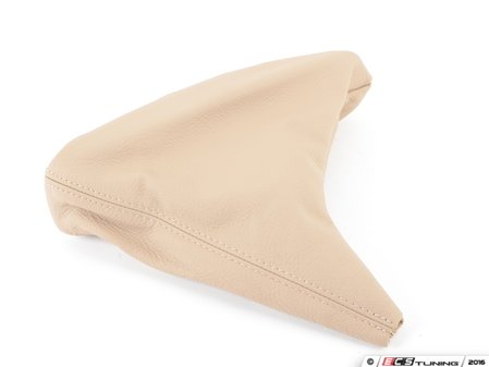 ES#62131 - 34408227929 - E46 Leather Parking Brake Boot - Beige - Replace worn and torn e-brake boots to restore your interior's good looks - Genuine BMW - BMW