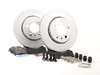 ES#2765735 - 8N0615601BKT9 - Rear Brake Service Kit - Featuring Zimmermann rotors and ECS DD23 "Daily Driver" ceramic pads. - Assembled By ECS - Volkswagen