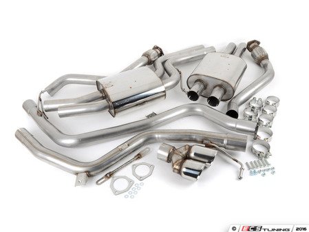ES#2827394 - SSXAU268 - Cat-Back Exhaust System - Non-Resonated - 2.37" stainless steel with quad 80mm polished tips - Milltek Sport - Audi