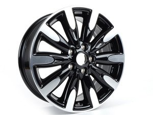 ES#2805451 - 36116855111 - 502 MINI Roulette Spoke Wheel 17" (5x112) Jet Black - Priced Each - 7J X 17 ET:54 - Genuine MINI - MINI