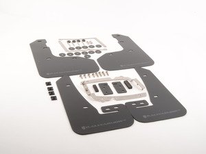 ES#3129673 - MF40URBLKGRY - Mud Flap Kit - Black With Gray Logo - Durable, polyurethane mud flaps - Rally Armor - Volkswagen