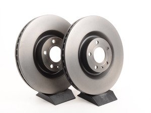 ES#2931463 - 8E0615301TKT6 - Front UV Coated Brake Rotors - Pair (345x30) - Features Brembo's special UV paint treatment that guarantees superior corrosion resistance. - Brembo - Audi