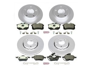 ES#3146781 - ESK2800 - Power Stop Euro-Stop Premium Front & Rear Brake Kit (288mm/244mm) - An authentic OE-specification complete 4-wheel braking solution featuring European-sourced pads, high-carbon smooth Geomet coated rotors, and strict ECE-R90 certification. - Power Stop - Volkswagen