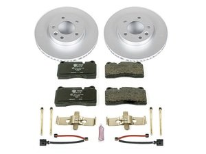 ES#3146790 - ESK4656 - Power Stop Euro-Stop Premium Front Brake Kit (330x32) - An authentic OE-specification rear-wheel braking solution featuring European-sourced pads, high-carbon smooth Geomet coated rotors, and strict ECE-R90 certification. - Power Stop - Volkswagen