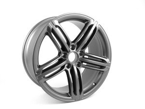 ES#2595570 - 4L0601025BK - 21" Tri-Split 5-Spoke Wheel - Priced Each - 21"x10" ET44 5x130 Titanium - Genuine Volkswagen Audi - Audi