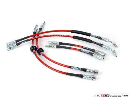 ES#3146321 - 002562ecsKT2 - Exact-Fit Stainless Steel Brake Lines - Complete Kit - DOT-compliant kit to improve pedal feel in your vehicle. - ECS - BMW