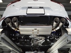 ES#3146150 - VWR21G70RVRES - MK7 Golf R VWR Cup Edition Cat-Back Exhaust System - Resonated - Resonated, valved 3" stainless steel construction with quad titanium exhaust tips - Racingline - Volkswagen