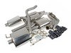 ES#2827484 - SSXAU367 - Cat-Back Exhaust System - Resonated - 2.37" stainless steel with quad 100mm black Cerakote tips - Milltek Sport - Audi