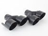 ES#2827484 - SSXAU367 - Cat-Back Exhaust System - Resonated - 2.37" stainless steel with quad 100mm black Cerakote tips - Milltek Sport - Audi