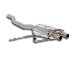 ES#3146992 - 831821KT - Turbo-Back Race Exhaust System - Non Resonated  - Performance exhaust with stainless steal construction : 100mm Dual Slash Cut Chrome Tips - Supersprint - MINI