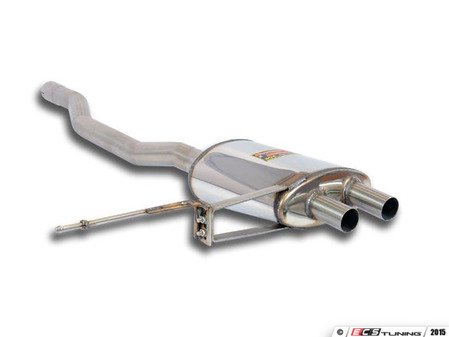 ES#3147475 - 831821KT5 - Turbo-Back Race Exhaust System - Resonated - Performance exhaust with stainless steal construction : 100mm Dual Slash Cut Black Tips - Supersprint - MINI