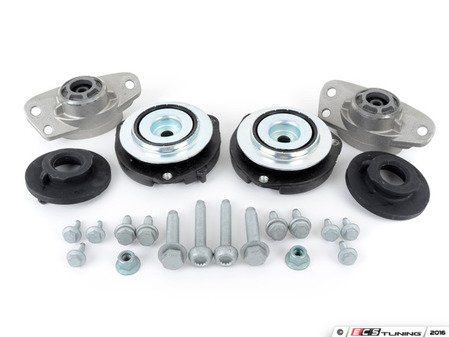 ES#2986414 - 1K0513353HKT1 - Cup Kit/Coilover Installation Kit - Includes shock/strut mounts, bearings, spring pads, and hardware - Assembled By ECS - Audi