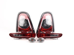 ES#2673024 - 63212296298 - Retrofit Kit For MINI Cooper Black Line Lights - (NO LONGER AVAILABLE) - Upgrade your MINI to the "blackline" taillight, trim, and side turn signal set. MINI Cooper Blackline Light "tinted" R56 R57 R58 R59 2011+ - Genuine MINI - 
