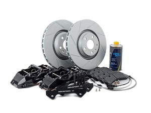ES#3147479 - 020552ECS0201KT -  6 Piston Brake Caliper Upgrade Kit - Black - With ECS GEOMET Rotors - Slotted (340x30) - (NO LONGER AVAILABLE) - Bolt on better braking performance with 6 piston NEUSPEED calipers and ECS performance brake rotors - Assembled By ECS - 
