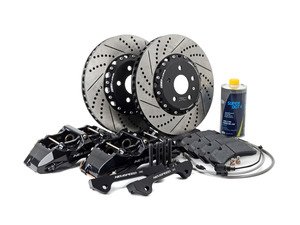 ES#3147481 - 020552ECS0203KT -  6 Piston Brake Caliper Upgrade Kit - Black - With ECS 2-Piece Semi-Floating Rotors (340x30) - (NO LONGER AVAILABLE) - Bolt on better braking performance with 6 piston NEUSPEED calipers and ECS performance brake rotors - Assembled By ECS - 