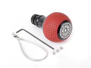 ES#3141688 - GS2DGSM - BFI Heavy Weight Shift Knob SCHWARZ - Magma Red Air Leather - Just because your car doesn't have a third pedal, doesn't mean you should be stuck with some goofy shifter. - Black Forest Industries - Audi Volkswagen