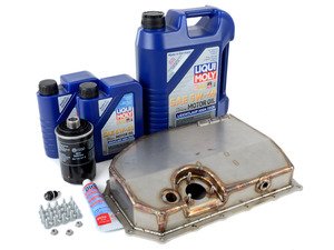 ES#3143317 - 008012ECS01-08KT - ECS Tuning Stainless Steel Oil Pan Replacement Kit - Complete - Upgrade to ECS Stainless Pan with all required hardware featuring Liqui-Moly 5W-40 engine oil - Assembled By ECS - Volkswagen