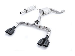 ES#3149783 - ssxvw325 - 3" Cat-Back Exhaust System - Resonated - Get that Exhaust tone you've been looking for! Features 3" construction with quad Black Velvet oval tips. - Milltek Sport - Volkswagen