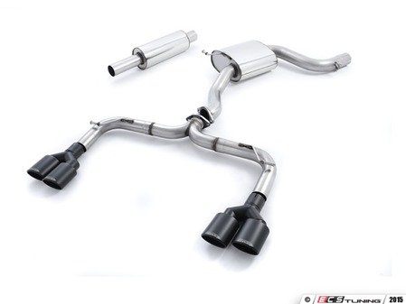 ES#3149783 - ssxvw325 - 3" Cat-Back Exhaust System - Resonated - Get that Exhaust tone you've been looking for! Features 3" construction with quad Black Velvet oval tips. - Milltek Sport - Volkswagen
