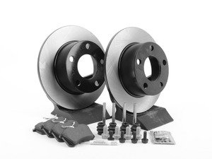 ES#1899341 - 8e0698019 - Rear Brake Service Kit - Includes Zimmerman Rotors & ECS DD23 "Daily Driver" ceramic pads. - Assembled By ECS - Volkswagen