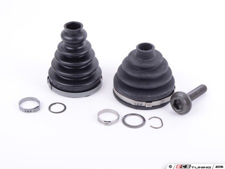 ES#2765398 - 8E0498203DKT2 - Front CV Joint Refresh Kit - Priced Each - Includes both inner & outer boots with hardware - Services one axle - Assembled By ECS - Audi