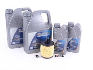ES#2972851 - 07Z115562-4KKT - Oil Service Kit - With ECS Magnetic Drain Plug - Includes Genuine oil filter and Pentosin 5w-40 oil - Assembled By ECS - Volkswagen