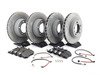 ES#2598359 - 99635140904PEKT - Performance Front & Rear Brake Service Kit - Featuring Sebro slotted rotors and Hawk HPS brake pads - Assembled By ECS - Porsche