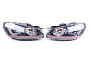 ES#3108215 - PR0YDVG10V3RBK - MK7 GTI Style Projector Headlight Set - Add MK7 GTI styling to your MK6! - Spyder - Volkswagen