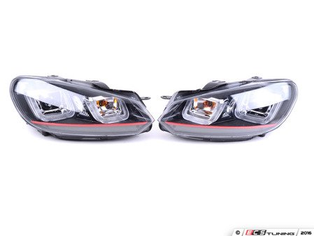 ES#3108215 - PR0YDVG10V3RBK - MK7 GTI Style Projector Headlight Set - Add MK7 GTI styling to your MK6! - Spyder - Volkswagen