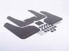 ES#3129662 - MF37URBLKRD - Mud Flap Kit - Black With Red Logo  - Durable, polyurethane mud flaps - Rally Armor - Volkswagen